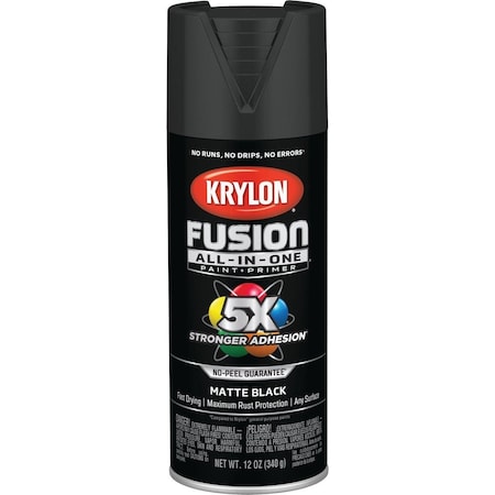 Krylon Fusion All-In-One Matte Spray Paint & Primer, Black K02754007